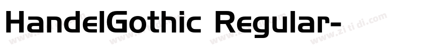 HandelGothic Regular字体转换